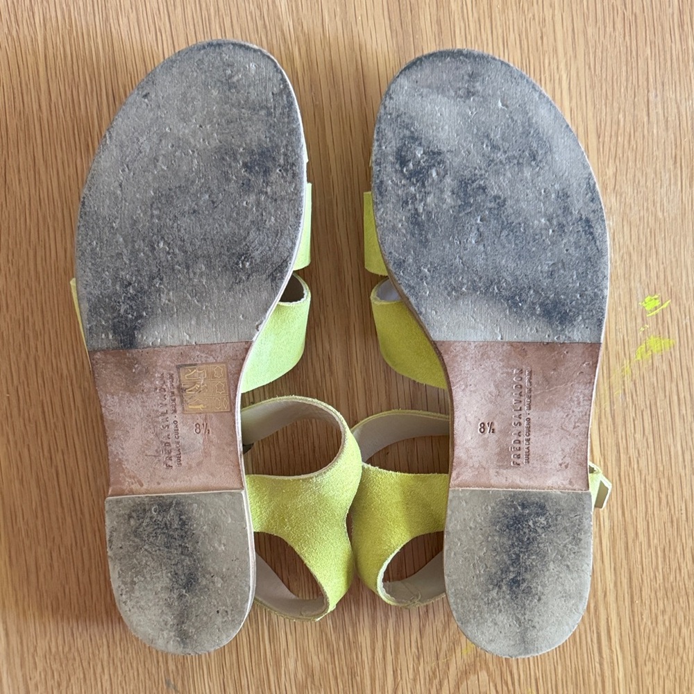 Freda Salvador Lime Green Fisherman Sandals - Picture 2 of 4